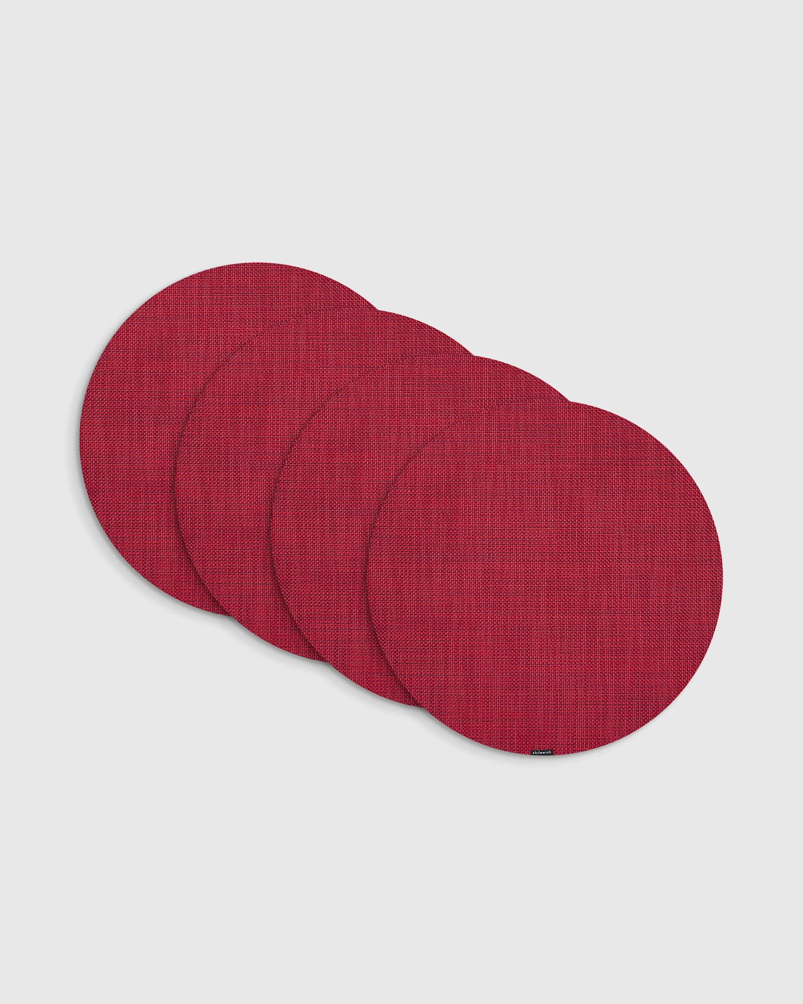 Mini Basketweave Easy-Care Round Placemat, Set of 4 by Chilewich | Quince