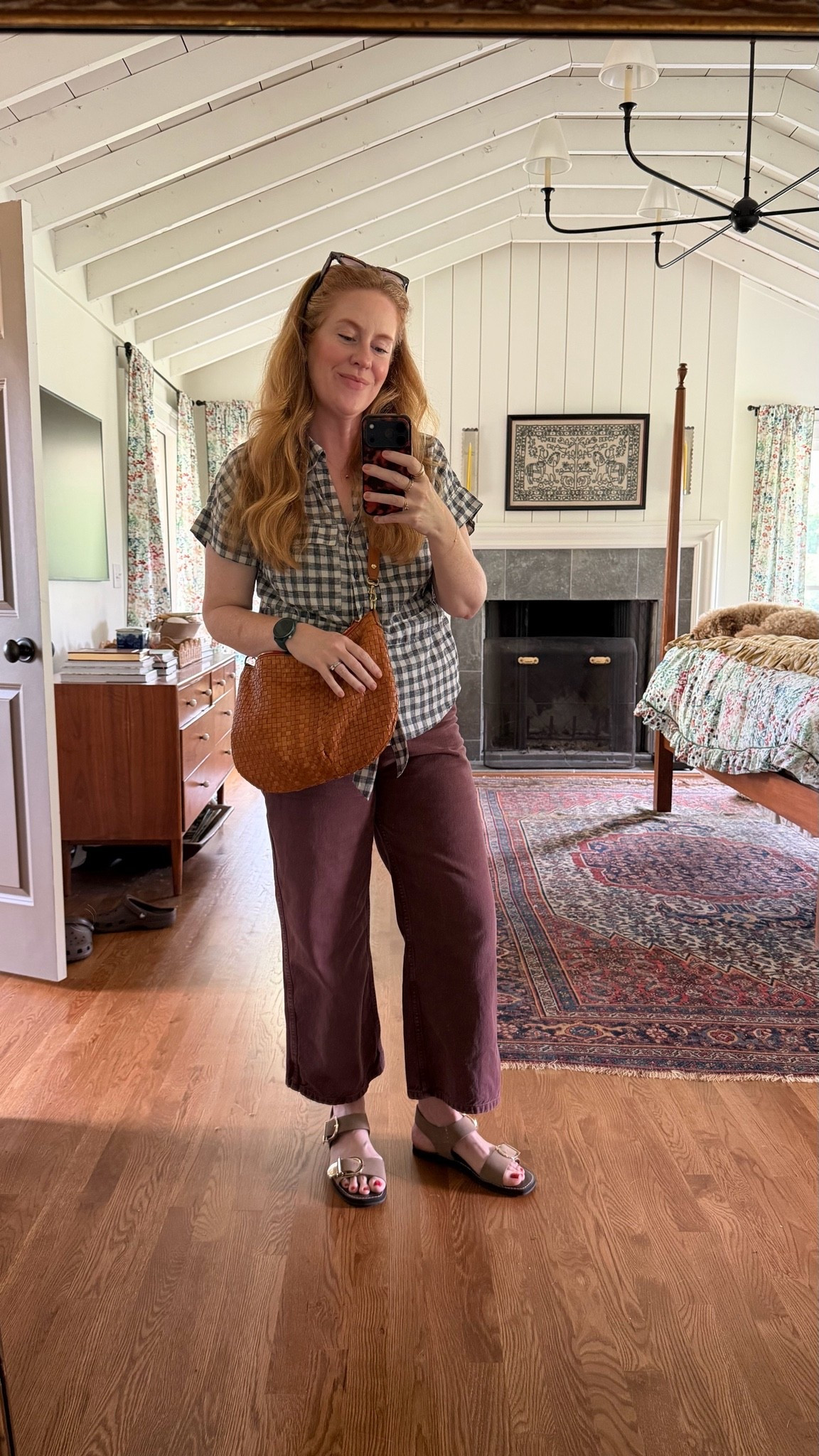 ootd leather crossbody gingham top is from nuuly love these jeans and have them in multiple colors!

#LTKdayinmylife #LTKootd #LTKmomlife