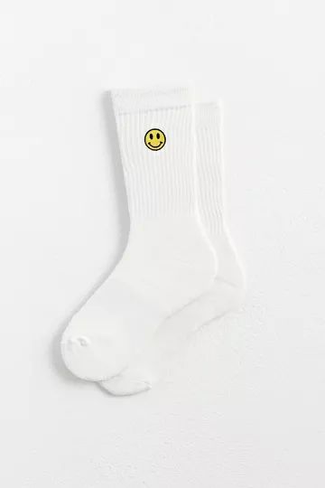 Happy Face Sport Crew Sock | Urban Outfitters (US and RoW)