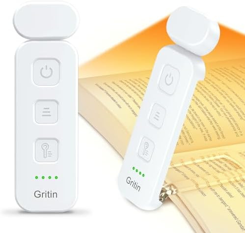 Gritin Reading Light, Rechargeable Book Light for Reading in Bed - Eye Caring 3 Color Temperature... | Amazon (US)