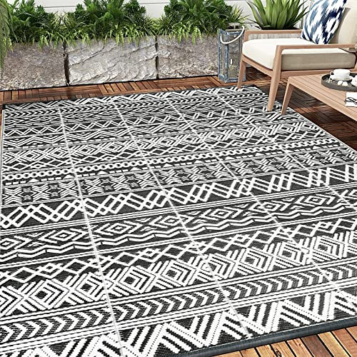 MontVoo-Outdoor Rug Carpet for Patio RV Camping 5x8ft Waterproof Reversible Portable Plastic Straw R | Amazon (US)