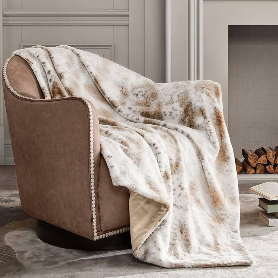 Bedfolks Snow Leopard Blanket Cozy Luxury Throw Blanket Velvet Reversible Mink Blanket for Couch,... | Amazon (US)