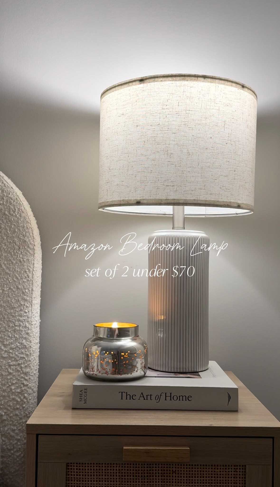 Amazon fluted lamp set of 2 under $70