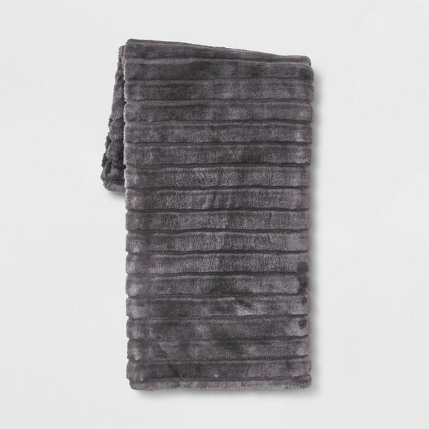 Textured Faux Fur Reversible Throw Blanket - Project 62™ | Target