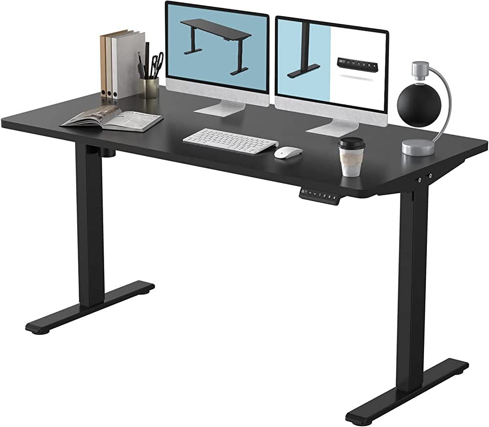 FLEXISPOT EN1 Essential Electric Height Adjustable Standing Desk 55 x 28 Inches Whole-Piece Desk ... | Amazon (US)