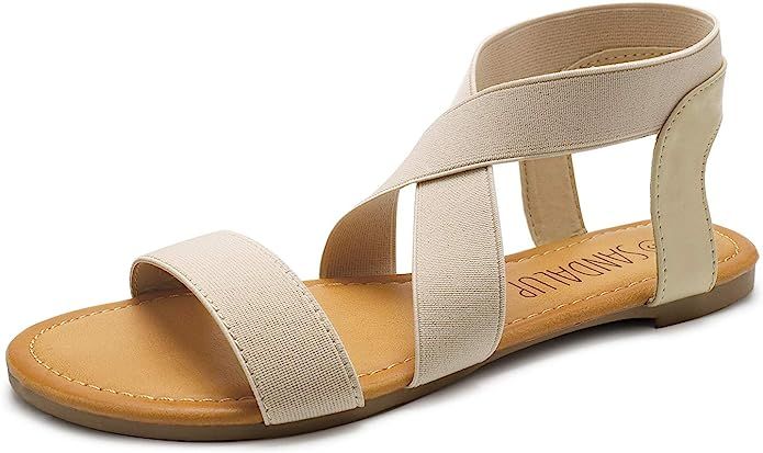 SANDALUP Women's Elastic Flat Sandals | Amazon (US)