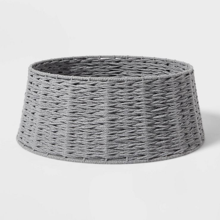 Large Round Tapered Rope Sweater Weave Tree Collar Variegated Gray - Wondershop&#8482; | Target