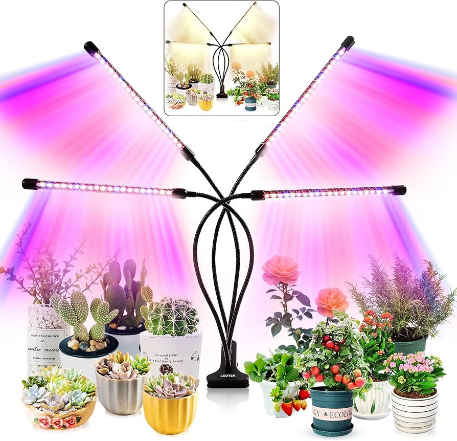 Grow Light for Indoor Plants - Upgraded Version 80 LED Lamps with Full Spectrum & Red Blue Spectr... | Amazon (US)