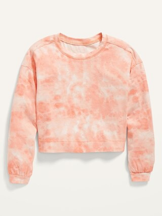 Cropped Vintage Printed Long-Sleeve T-Shirt for Girls | Old Navy (US)