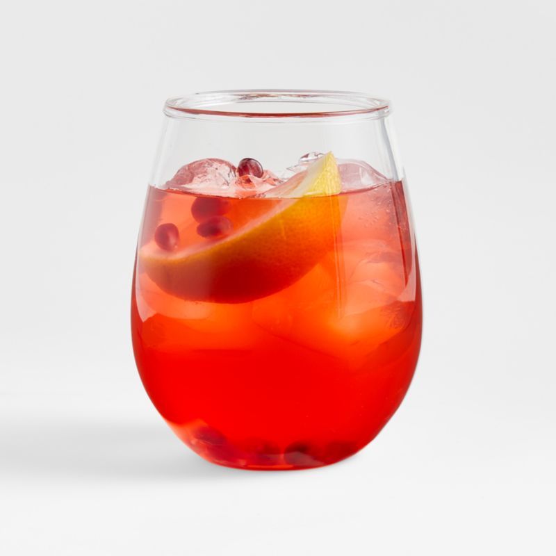 Acrylic Stemless Wine Glass + Reviews | Crate & Barrel | Crate & Barrel