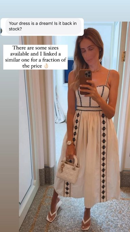 My gorgeous dress is available in few sizes. I also found a similar one for a fraction of the price 
Runs tts , wearing a size small 


#LTKTravel #LTKStyleTip #LTKSeasonal