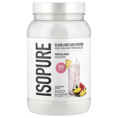 Isopure, Protein Powder, Tropical Punch, 1.98 lbs (900 g) | iHerb