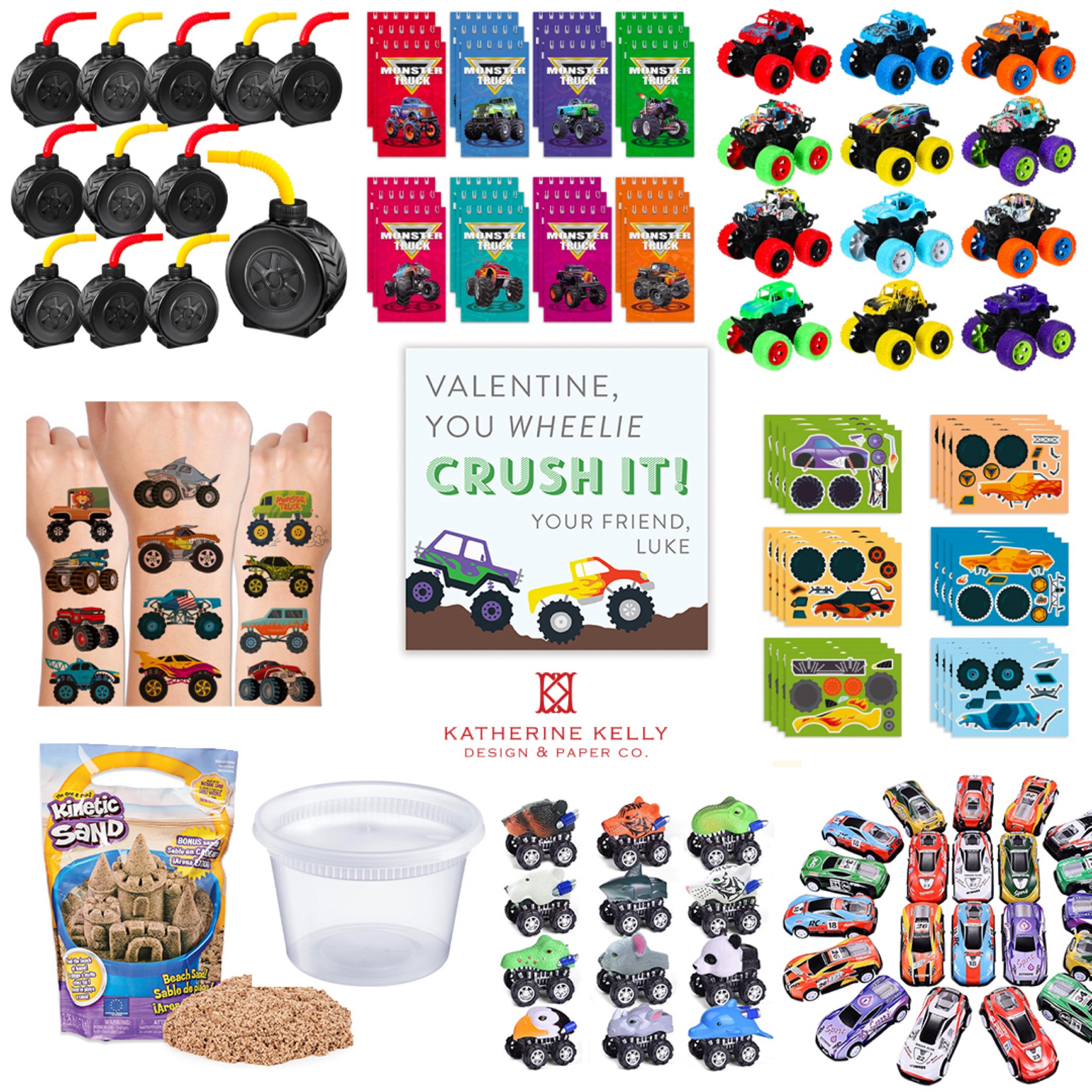 Monster Truck | Momster Jam | Gravedigger | Grave  Digger | Hot Wheels | Hot Wheel | Kinetic Sand | Children’s Valentine’s Day Gift Ideas | Class Valentine | Class Valentine’s Day Gifts | Kid’s Valentines | Kids Valentine | Valentine’s Day Pairing Ideas | Pairings | Pairing Ideas | KKD | Katherine Kelly Design | Vday | Adorable | Cute | Preppy | Watercolor

#LTKGiftGuide #LTKSeasonal #LTKparties