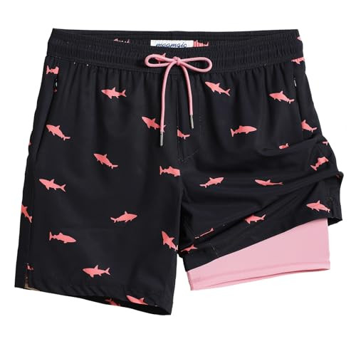 maamgic 2 in 1 Mens Swim Trunks 7 Inch Swim Shorts Swim Suits Board Shorts | Amazon (US)