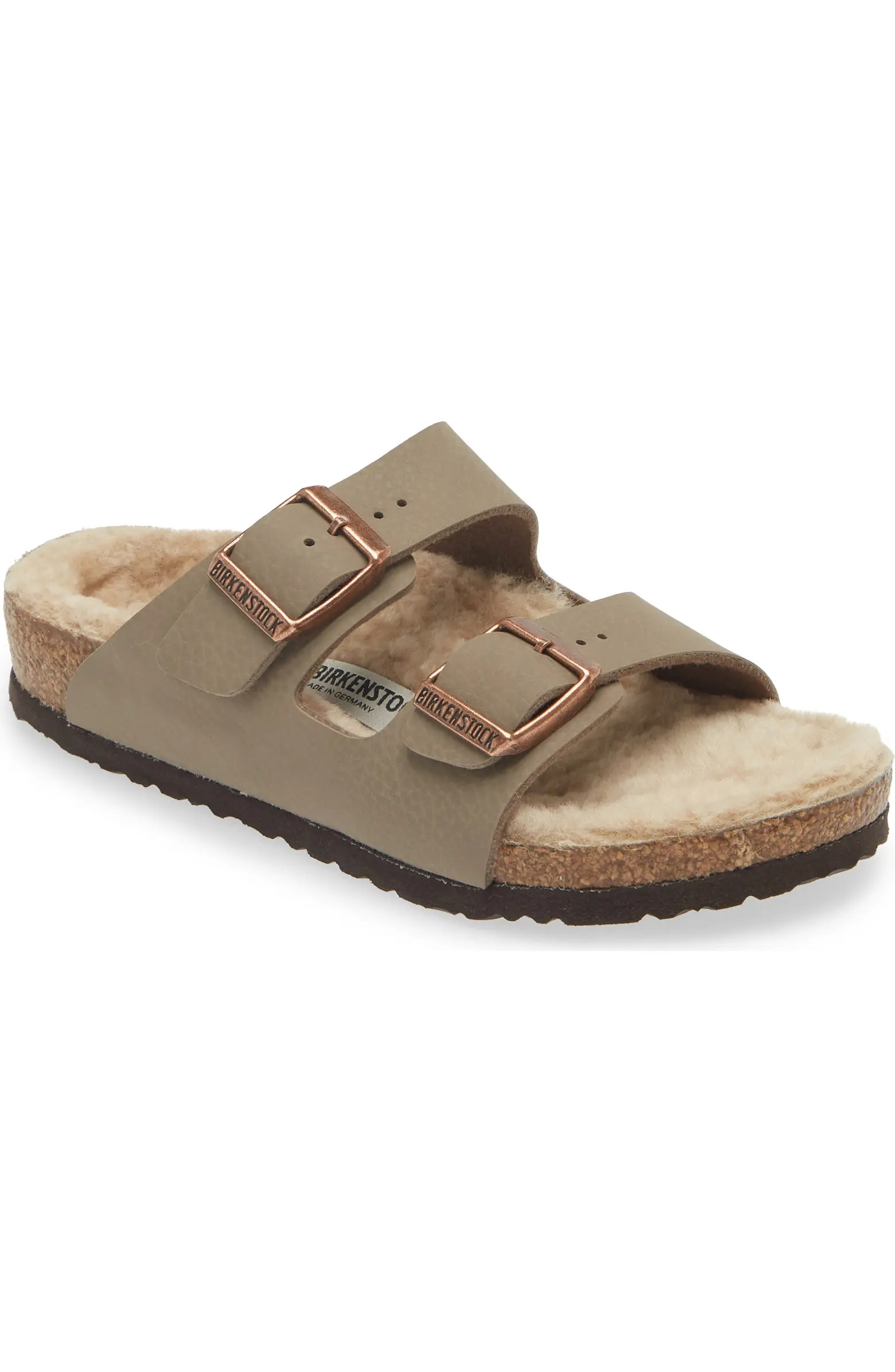 Birkenstock Kids' Arizona Genuine Shearling Lined Sandal | Nordstrom | Nordstrom