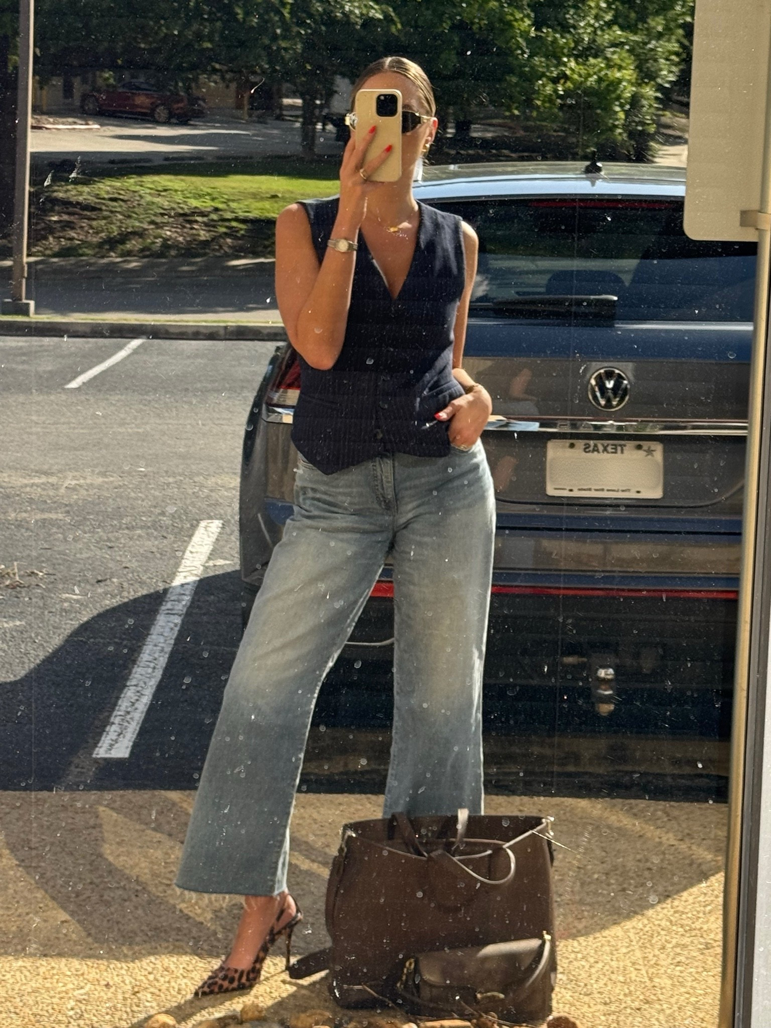 Affordable business casual denim outfit for the office! 
Heels are Zara. Similar from Amazon linked, exacts are linked in Shopmy!

#LTKCon #LTKootd #LTKWorkwear