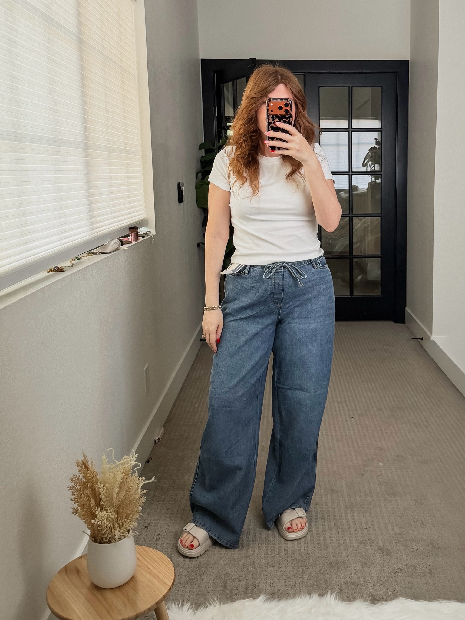Drawstring jeans from Walmart back in stock! Wearing size medium.

#LTKmomlife #LTKootd #LTKPetite