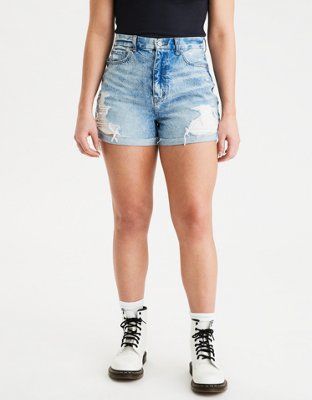 Curvy Denim Mom Shorts | American Eagle Outfitters (US & CA)