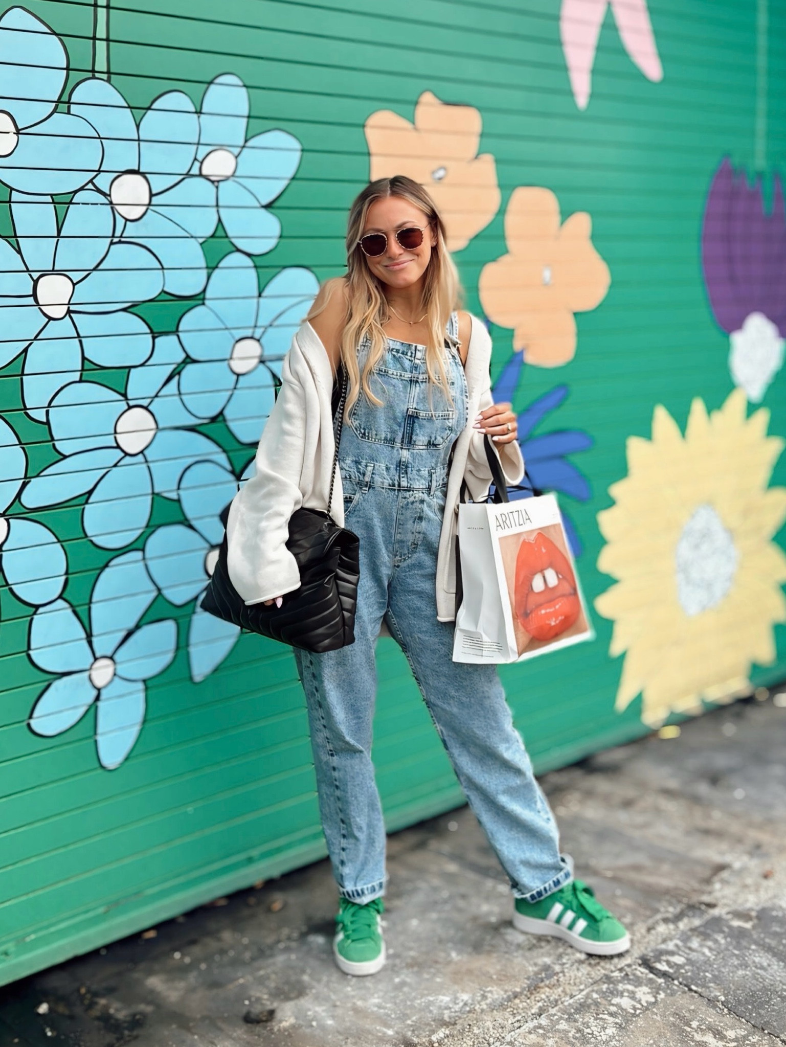Shopping day !!! Wearing my favorite denim overalls (petite friendly!!) and green tennis shoes for a pop of color!💚🍒 wearing size xs in the denim 

#LTKPetite #LTKShoeCrush #LTKU