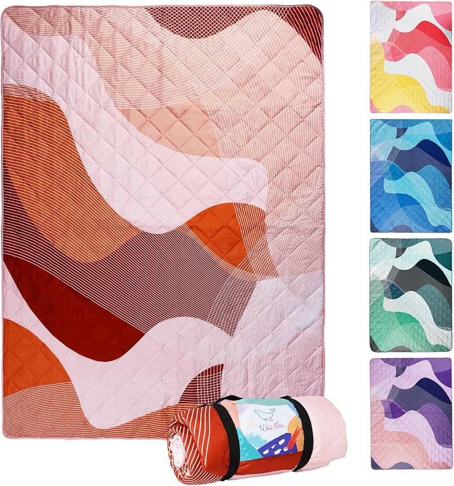 Whale Flotilla Extra Large Outdoor Picnic Blanket (60”x80”), Waterproof Durable Beach Blanket... | Amazon (US)