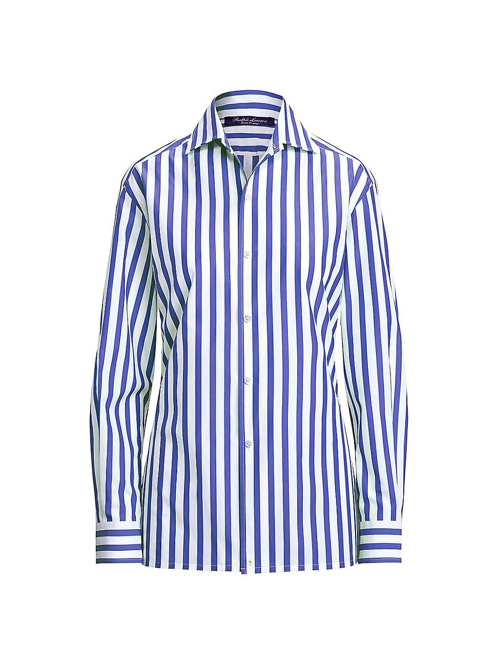 Women's Capri Striped Button-Up Shirt - White Classic Blue - Size 4 | Saks Fifth Avenue