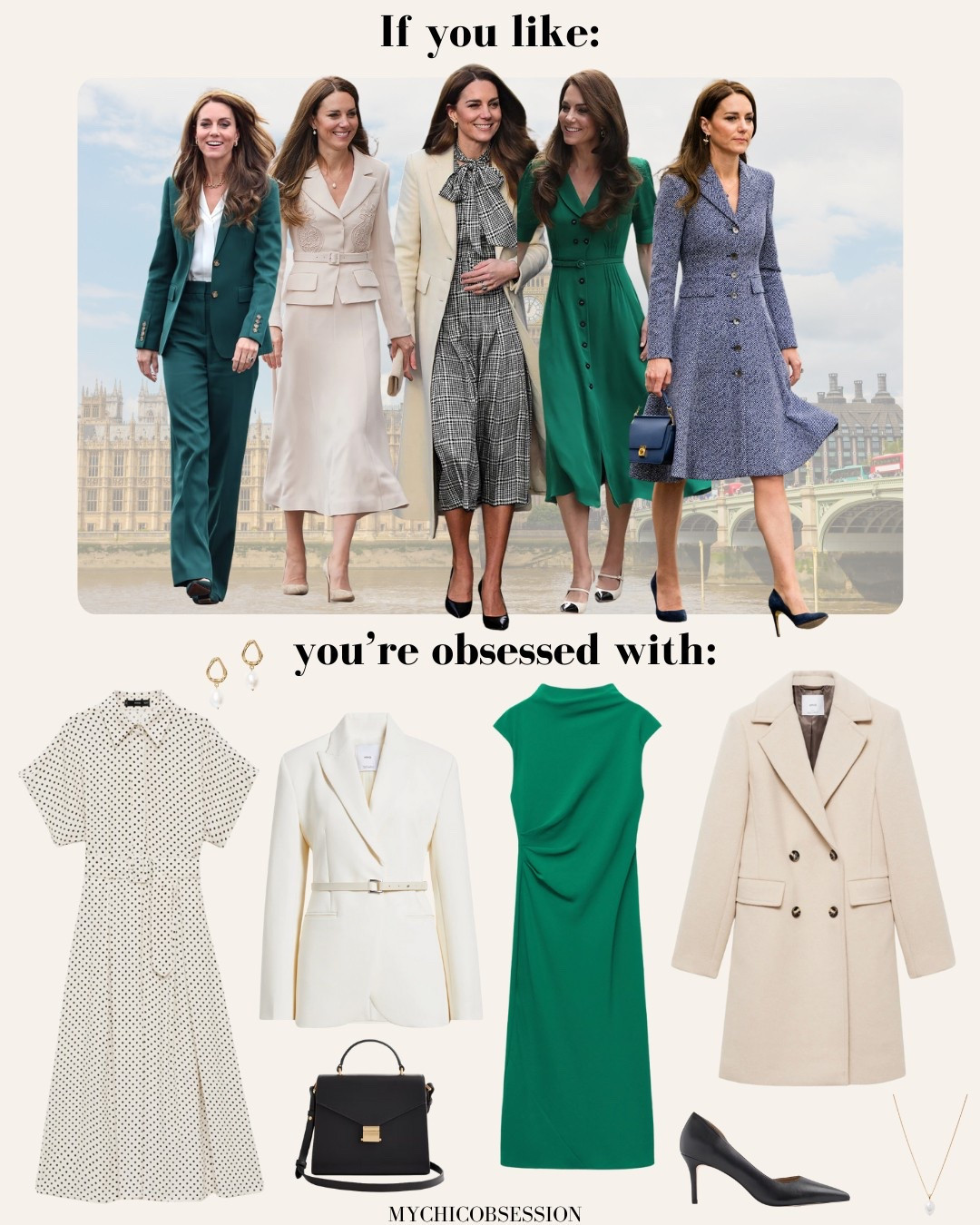 If Kate Middleton is your style icon, consider adding chic and feminine pieces into your wardrobe like heels, a top handle bag, tailored coats, belted jackets, and feminine midi dresses 

#LTKWorkwear #LTKStyleTip