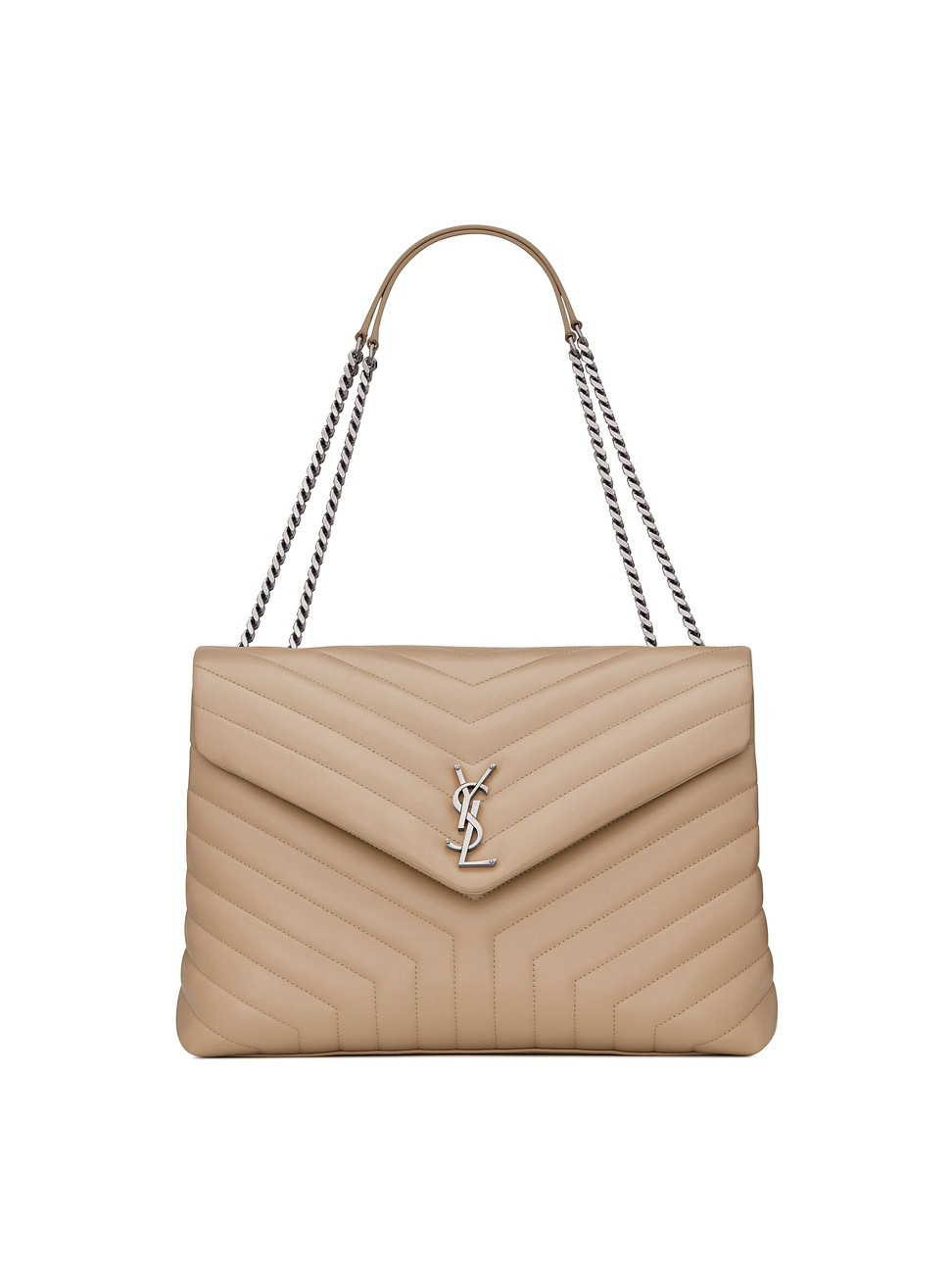 Women's Loulou Large Chain Bag In Quilted Leather - Dark Beige | Saks Fifth Avenue