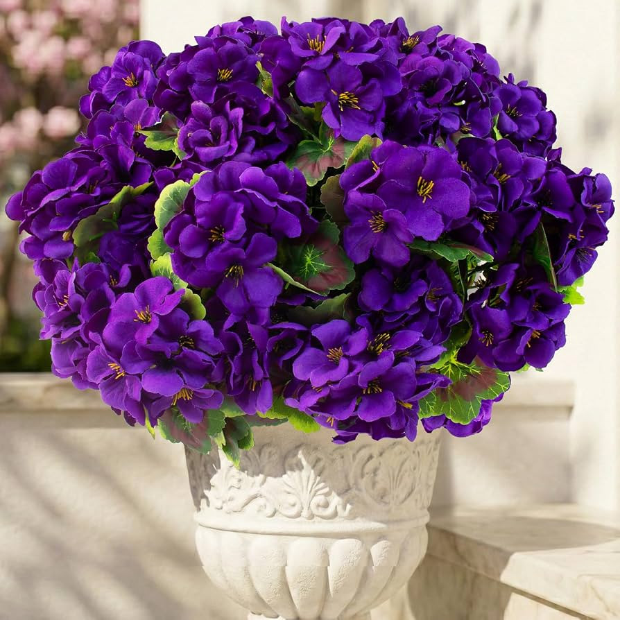 lovemoon 8 Pcs Artificial Geranium Plant Realistic Silk Flowers for Outside UV Resistant Faux Ger... | Amazon (US)