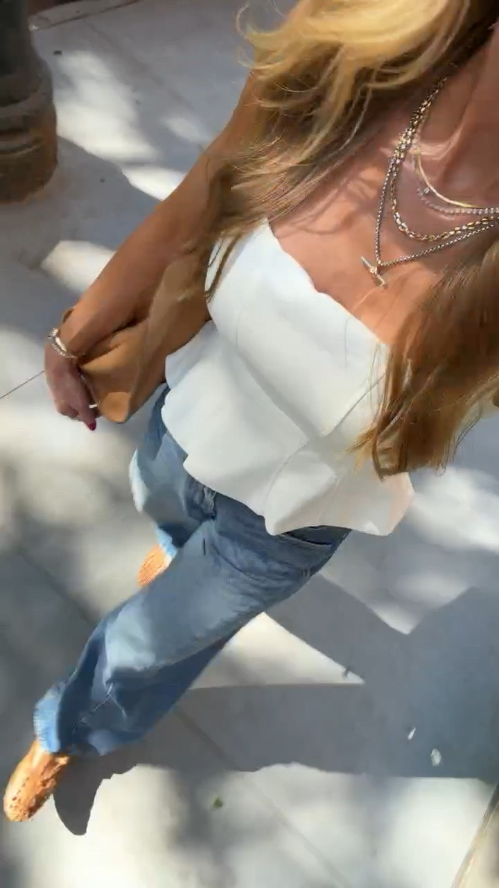 Peplum top + wide leg denim

#LTKootd #LTKgrwm #LTKSeasonal