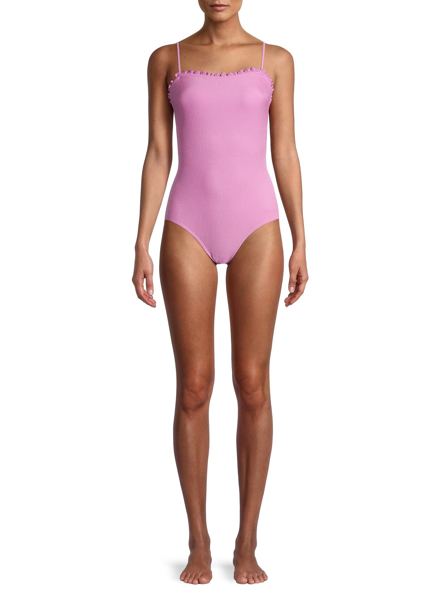 No Boundaries Juniors' Crinkle One-Piece Swimsuit | Walmart (US)