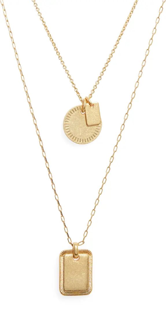 Etched Coin Necklace Set | Nordstrom