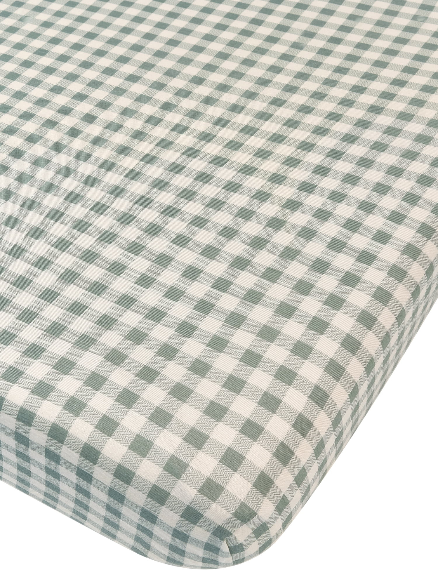 Modern Moments by Gerber Baby Neutral Super Soft Fitted Crib Sheet, Gingham, One Size | Walmart (US)