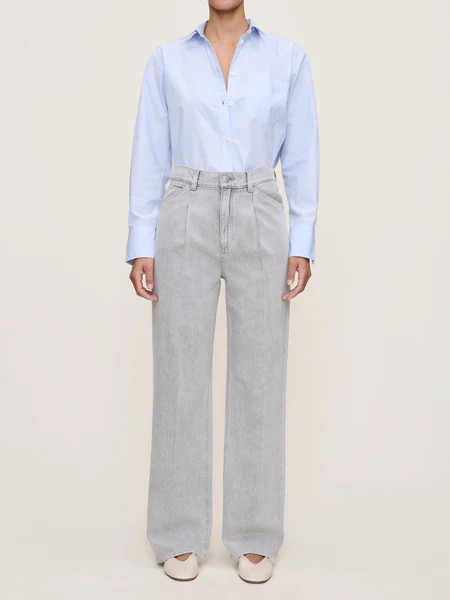 Casie Relaxed Wide Leg Mid Rise 31" Jeans | Lt Storm Cloud | DL 1961 Women