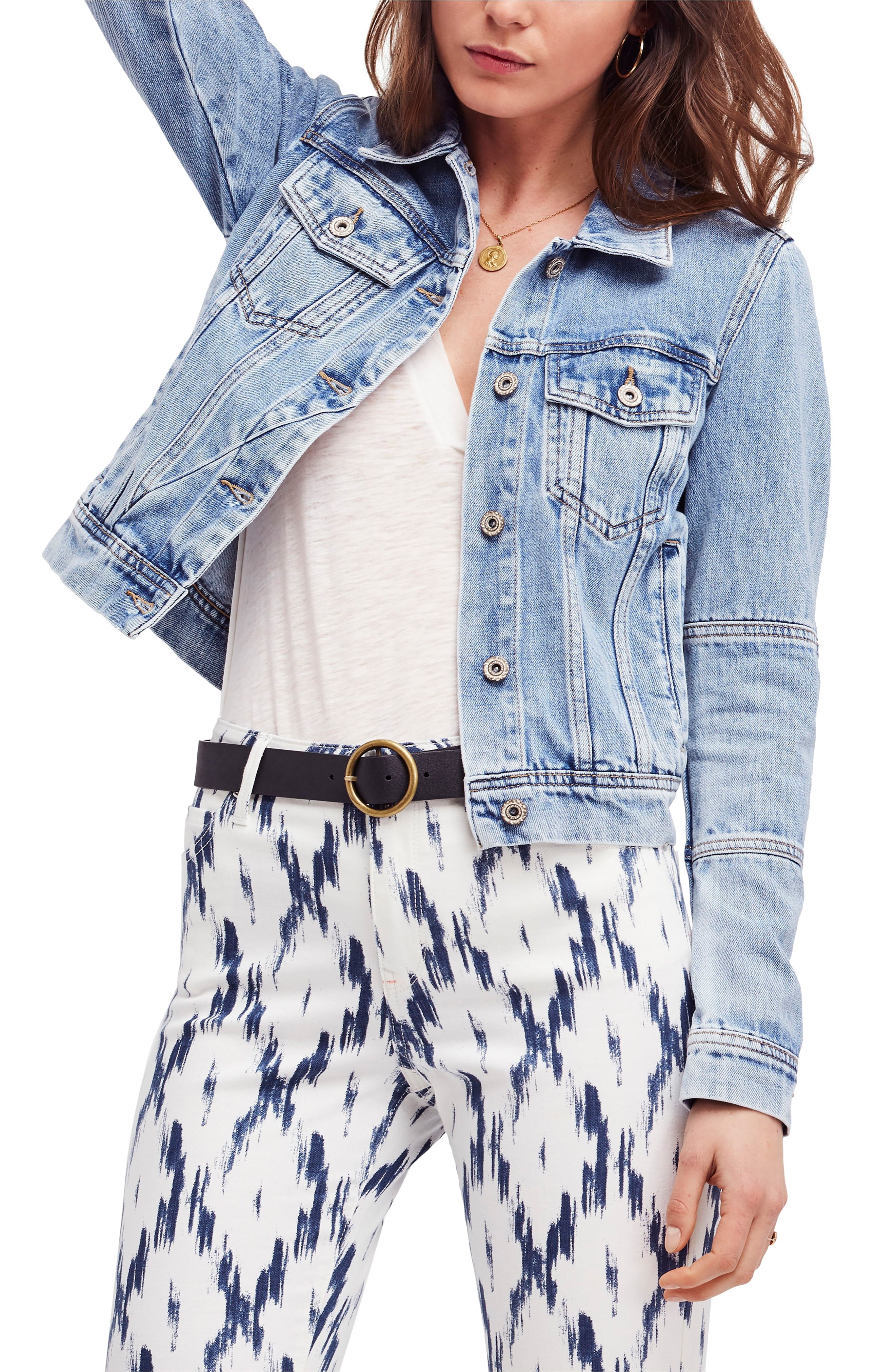 Women's Free People Rumors Denim Jacket, Size Medium - Blue | Nordstrom
