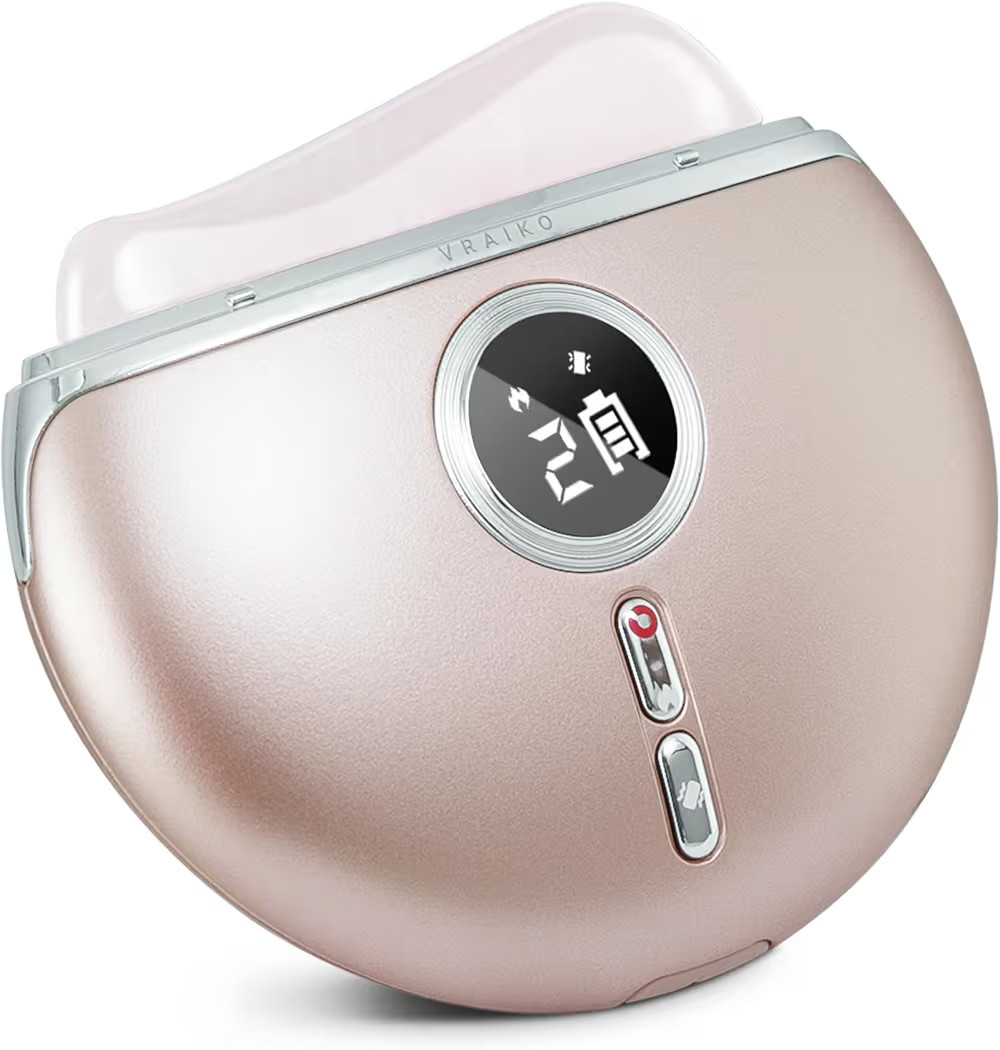 VRAIKO AlpenGlow Electric Gua Sha Device, Rose Quartz Gua Sha Facial Tools with Heat and Vibratio... | Amazon (US)