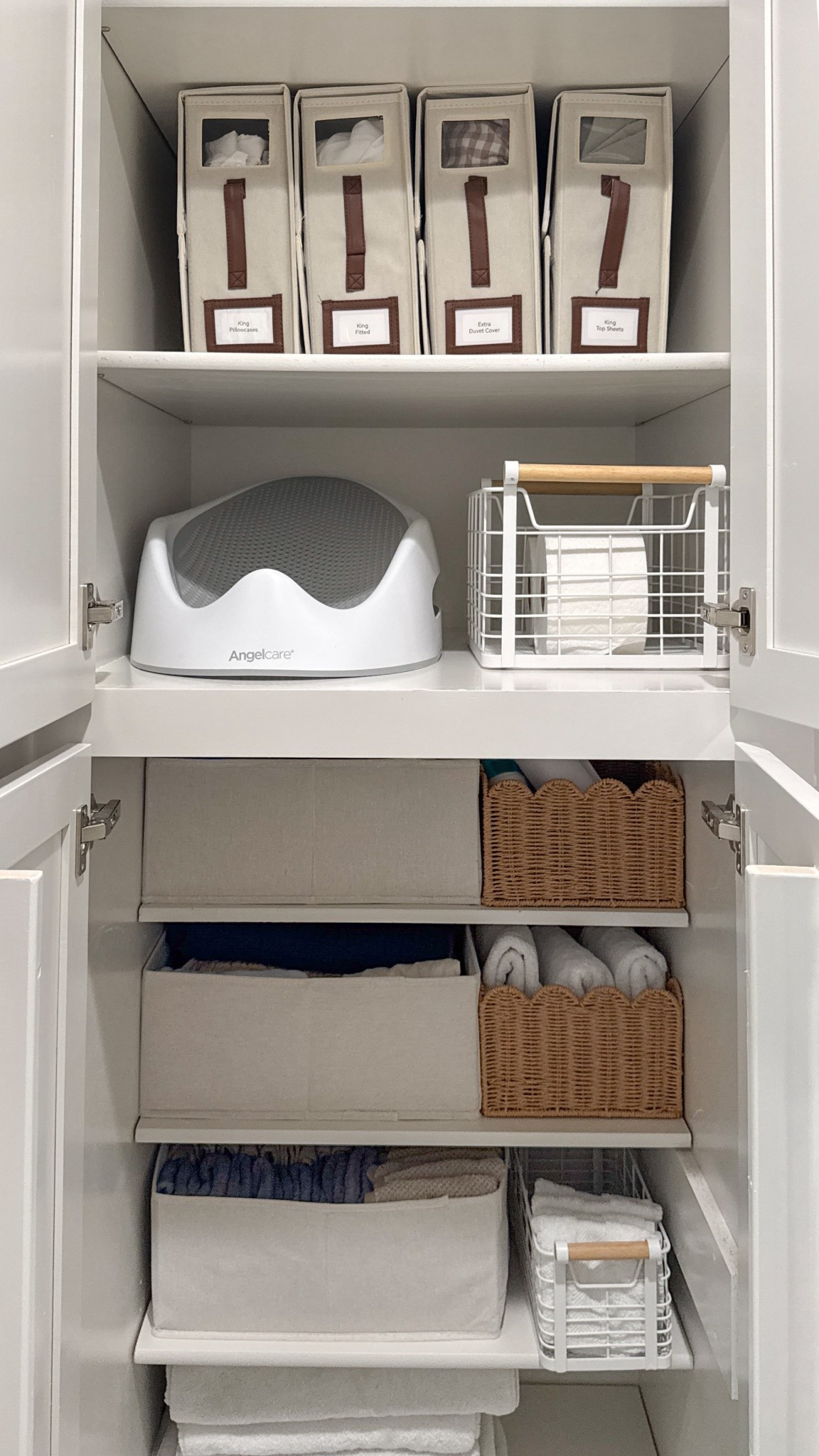 Line closet organization 🤍 Amazon baskets perfect for organizing! Wire baskets are target!

#LTKHome