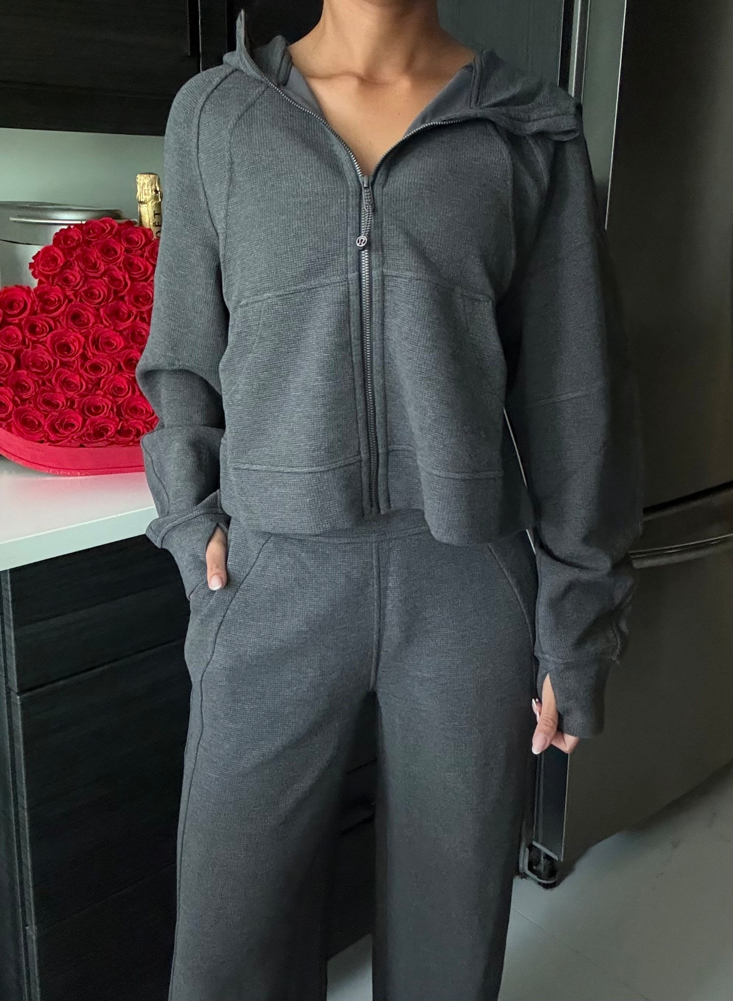 a scuba waffle set in heathered graphite grey ! 🤍

scuba oversized full zip, scuba mid rise wide leg pant, lululemon. 

#LTKActive #LTKTravel #LTKStyleTip