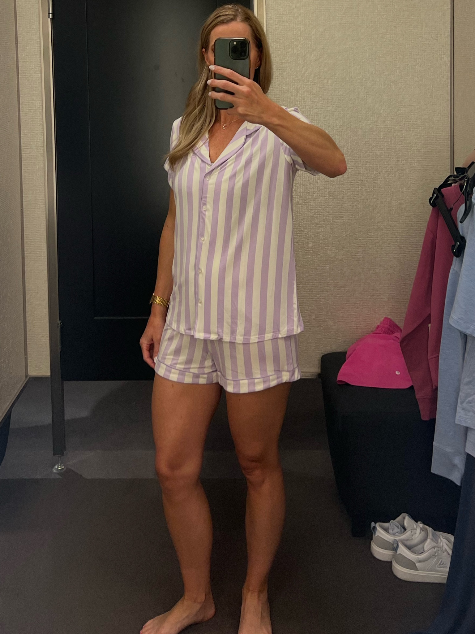 Nordstrom anniversary sale. Cute and comfortable shorts pajamas set. Love the purple stripes. On sale under $50

#LTKSaleAlert #LTKxNSale #LTKFindsUnder50