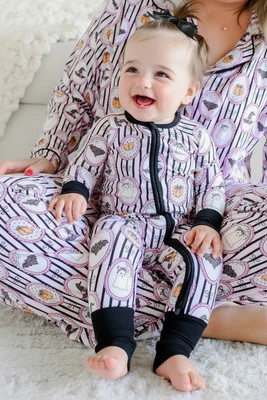 Halloween Glow-in-the-Dark Convertible Bamboo Zip Romper | Galloween | Caden Lane