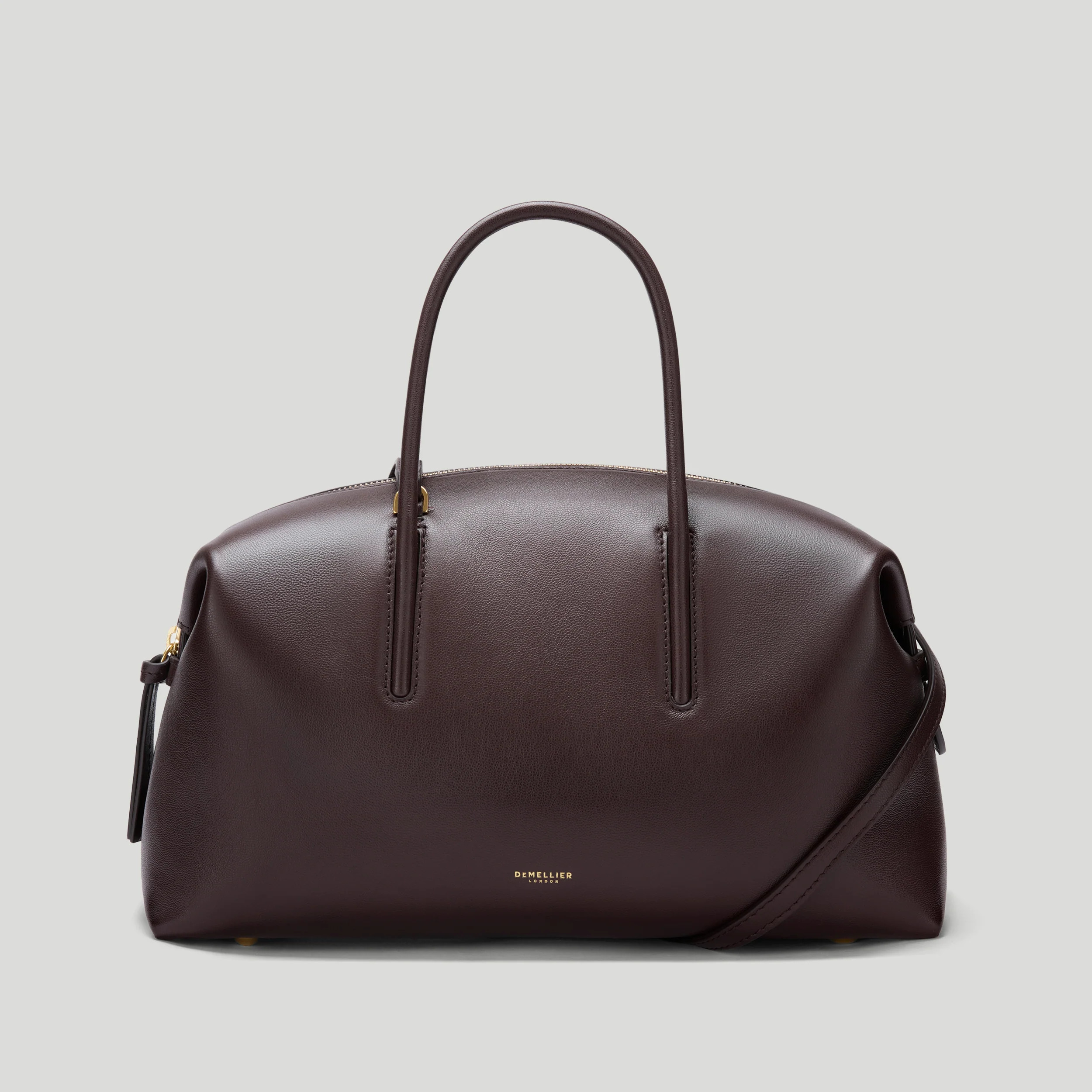 DeMellier The Midi Stockholm in Bordeaux Fine Grain Leather Top handle bag | DeMellier