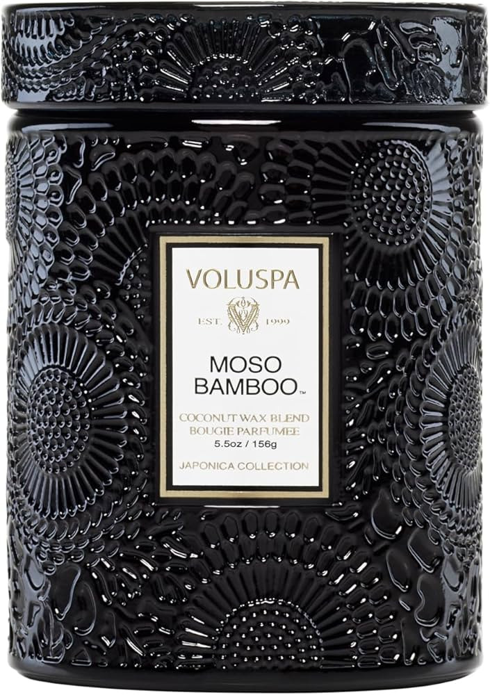 Voluspa Moso Bamboo, Small Candle Jar, 5.5 oz, 50 Hour Burn Time, Coconut Wax for Clean Burning, ... | Amazon (US)