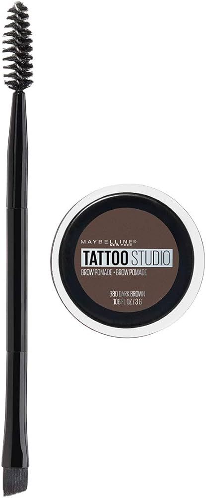 Maybelline TattooStudio Brow Pomade Long Lasting, Buildable, Eyebrow Makeup, Deep Brown, 1 Count | Amazon (US)