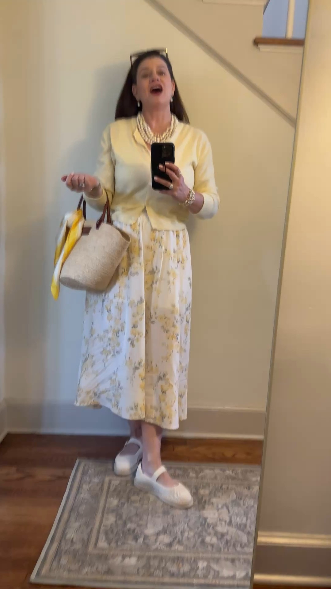Like spring wrapped up in an outfit! I am wearing a medium in the skirt and a large in the cardigan. It is comfy and looks so pulled together! 

#LTKspringtrends #LTKOver40 #LTKMidsize