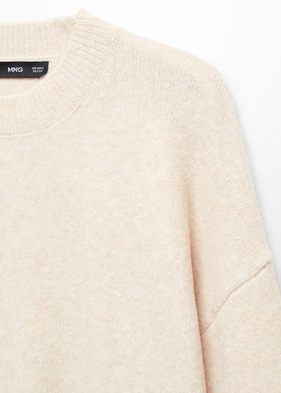 Round-neck knitted sweater | MANGO (US)