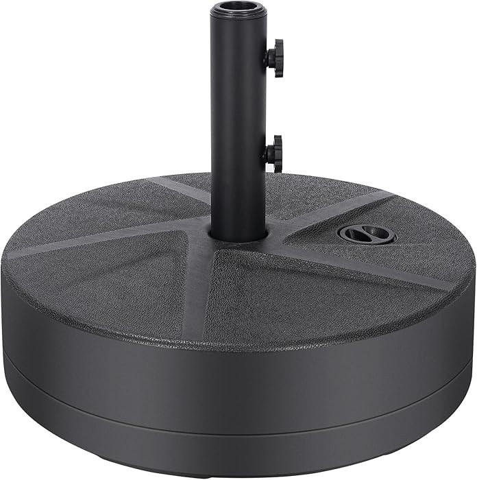 EVLIQUIL 55 lb Capacity Umbrella Base Stand,Fillable Round Sunburst Plastic Patio Umbrella Base, ... | Amazon (US)