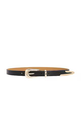 Liquid Metal Western Buckle Belt in Black | Revolve Clothing (Global)