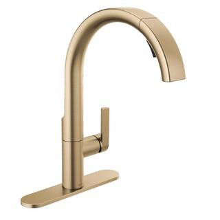 Delta Keele Gold Single Handle Pull Down Sprayer Kitchen Faucet in Champagne Bronze 19824LF-CZ - ... | The Home Depot