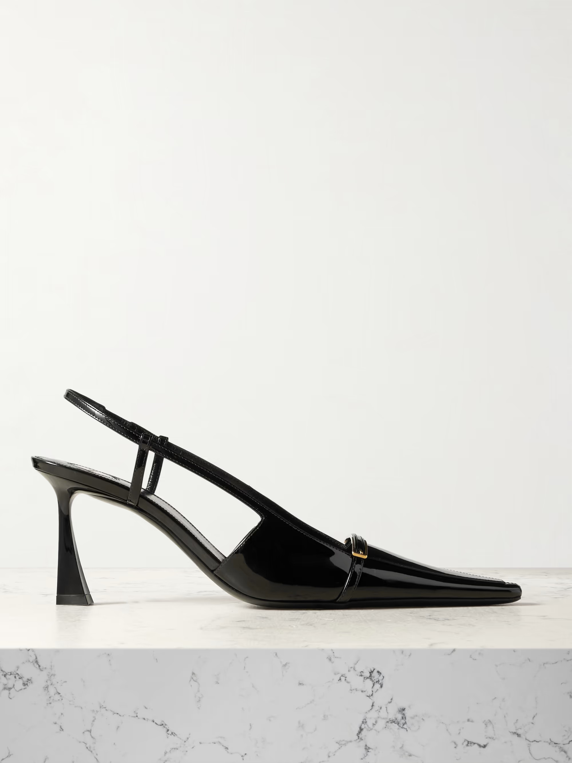 Jacqueline Slingback-Pumps aus Lackleder mit Schnallen | NET-A-PORTER (UK & EU)
