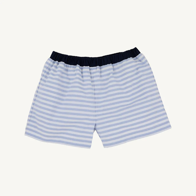 Shelton Shorts - Park City Periwinkle Stripe with Nantucket Navy Stork | The Beaufort Bonnet Company