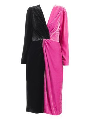 Delfi Collective - Frankie Colorblocked Velvet Dress | Saks Fifth Avenue